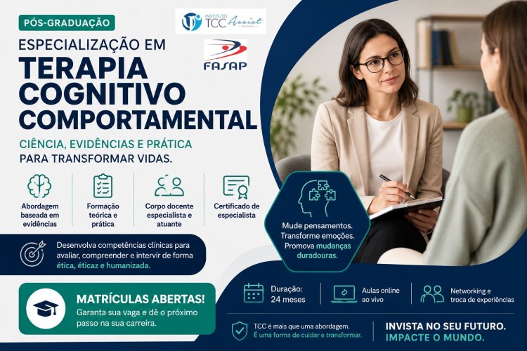 Curso de Pós Graduação – Nível Especialização em Terapia Cognitivo Comportamental